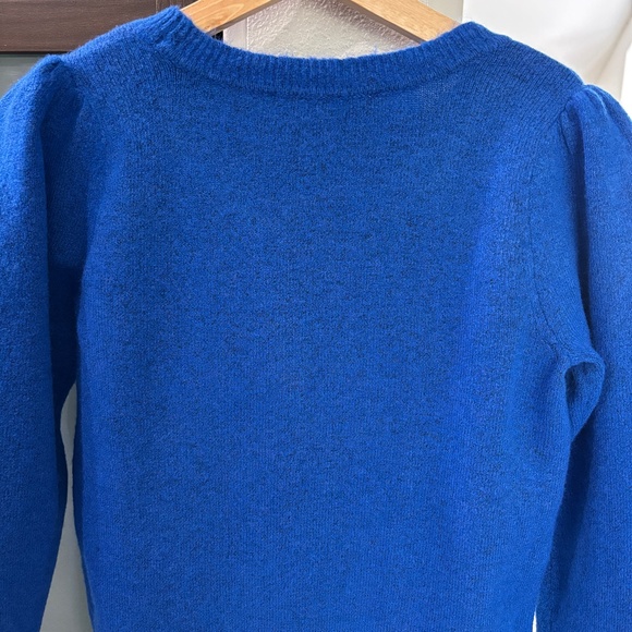 Ann Taylor LOFT Puff Sleeve Sweater - Blue Size XS - Picture 6 of 9